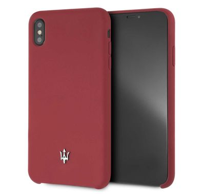 Maserati Silicone Hard Case for Apple iPhone Xs Max - Red
