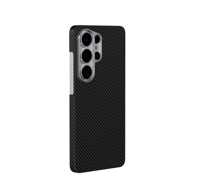 Levelo Sergei 1500D Aramid Fiber Case for Samsung S26 Ultra, Shock-Resistant Bumper, Strong Magnets, 1500D Woven Aramid Fiber, 4ft. Drop Tested, Aluminum Alloy Frame for Camera & Buttons - Black