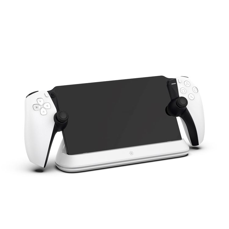 Porodo Gaming PlayStation Portal Charging Dock with RGB Lights, Type-C Connector, 3.5 Hours Charging Time, Built-in Safeguards, Anti-Slip Base, Magnetic Charging - White