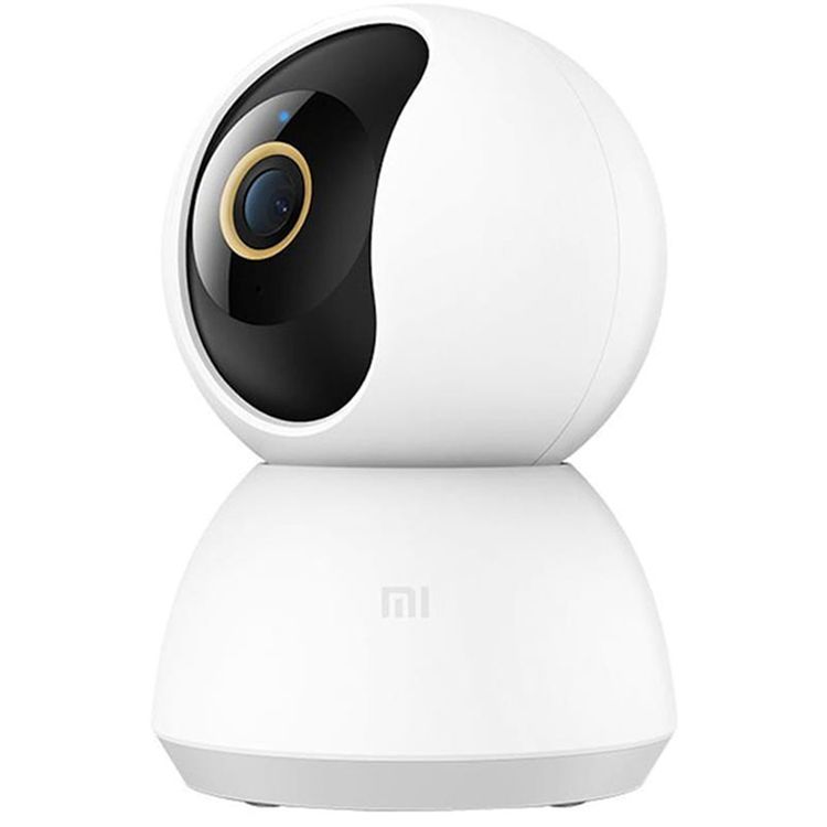 Xiaomi Mi 360° Home Security Camera 2K with Infrared Night Vision, 360° Horizontal & 108° Vertical Pan-Tilt-Zoom View, AI Human Detection, 3MP Capture Resolution, Upgraded 6P Lens - White