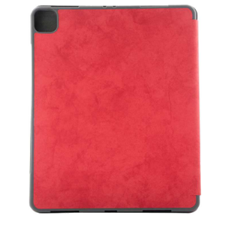Comma Leather Case with Pencil Slot for Apple iPad Air ( 2019 ) - Red