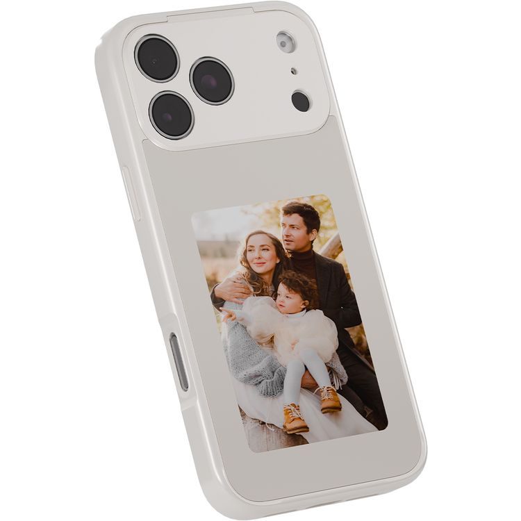 Green Lion Smart E-Ink Case for iPhone 17 Pro Max with MagSafe Compatibility, 4" Custom Display, 4-Color Display Colors, 528 × 768 Resolution, AI Instant Image Casting, Passive NFC Powered, 8 Seconds Fast Refresh, Smart App with AI, Raised Camera Bezel, Battery-Free Operation - White