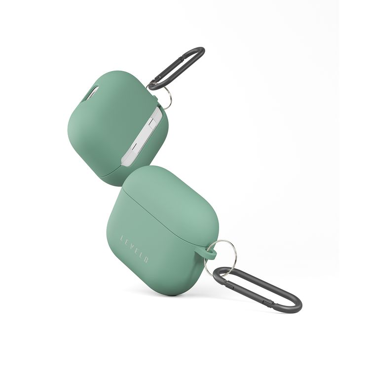 ليڤيلو حافظة سيليكون هجينة لسماعات AirPods 3 مع خطاف معدني، مضادة للصدمات، تصميم هجين، خفيفة الوزن ورفيعة - أخضر