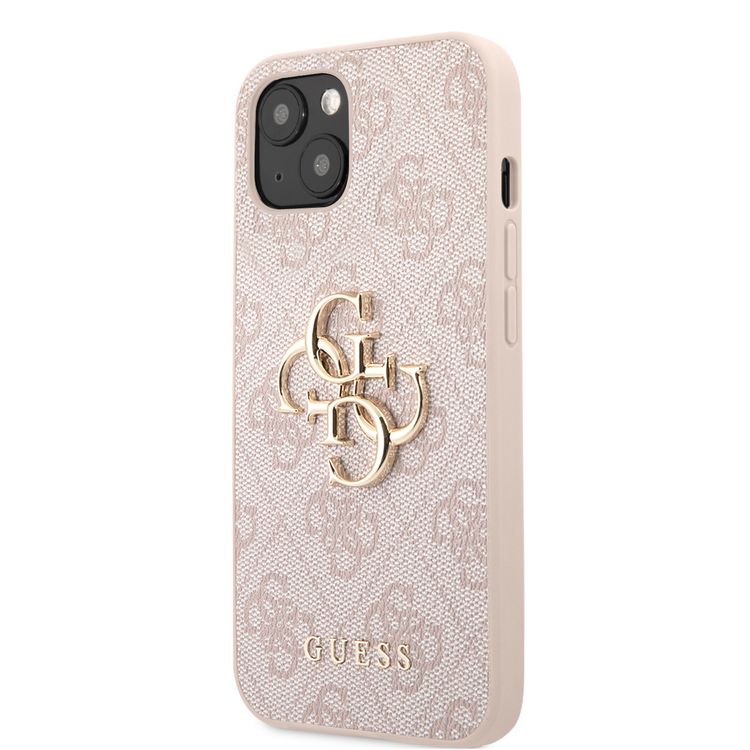 CG MOBILE Guess PU Leather 4G Big Metal Logo Compatible for iPhone 13 (6.1") Anti-Scratch, Easy Access to All Ports, Shock Absorption & Drop Protection