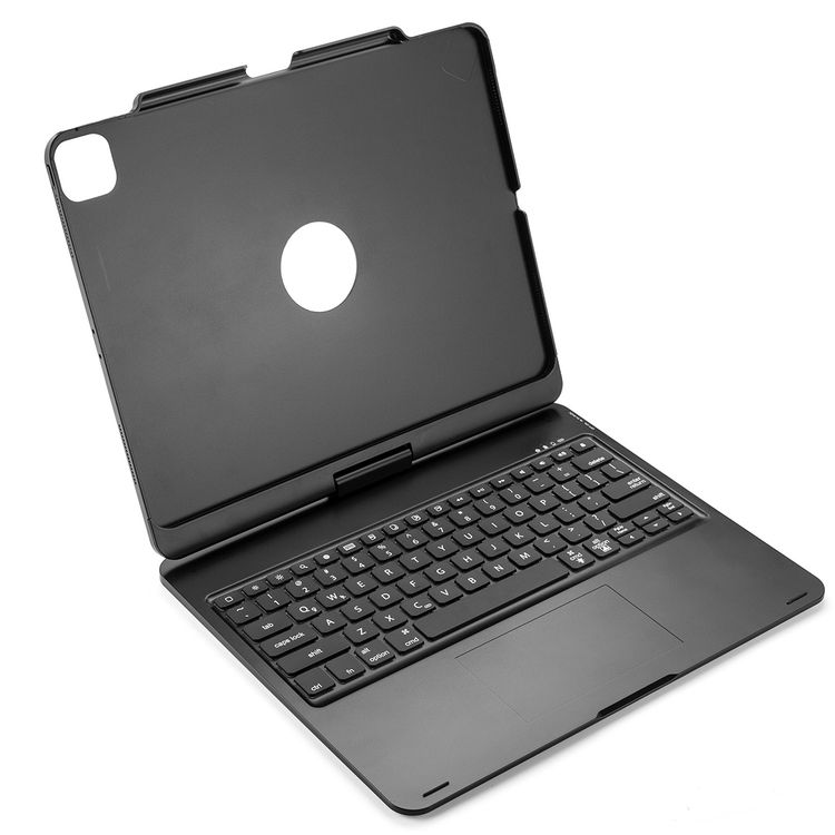 Green Lion 360° Rotatable Keyboard Case for iPad Pro 12.9", Up to 90 Days Standby Time, 10m Operating Distance, 180° Flip Keyboard Cover - Black
