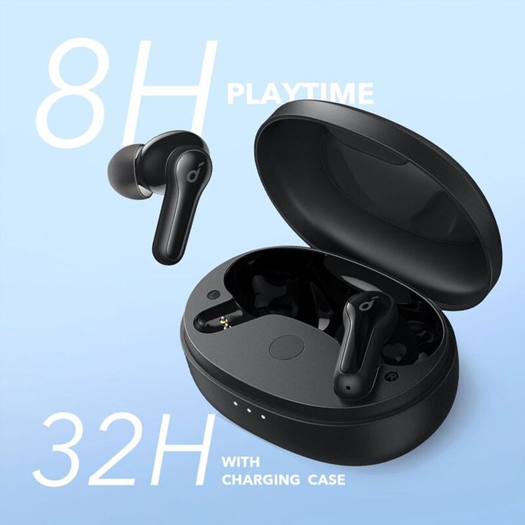 Soundcore Life Note E True Wireless Earphones, IPX5 Waterproof, Ultra-Compact, 32 Hours Battery Life, 8 Hours Charging Time - Black