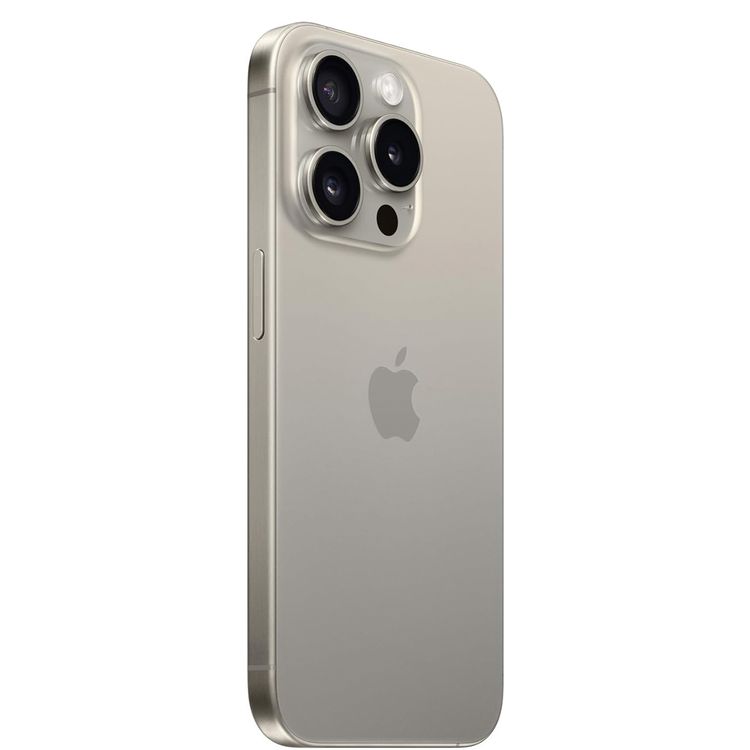 Apple iPhone 15 Pro with 512GB Capacity, 6.1-inch Screen Size, Dual eSIM, 48MP Camera Resolution, A17 Bionic Chip, USB-C Connector Type, 5G Network Technology, Splash, Water & Dust Resistant - Natural Titanium