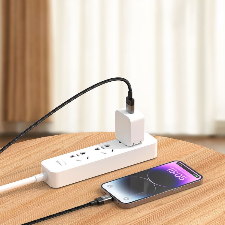 Green Lion Spark  USB-A to Lightning 12W Cable with Wide Compatibility, Charge & Sync, 10,000 Bends Lifespan, 12W Charging - Black