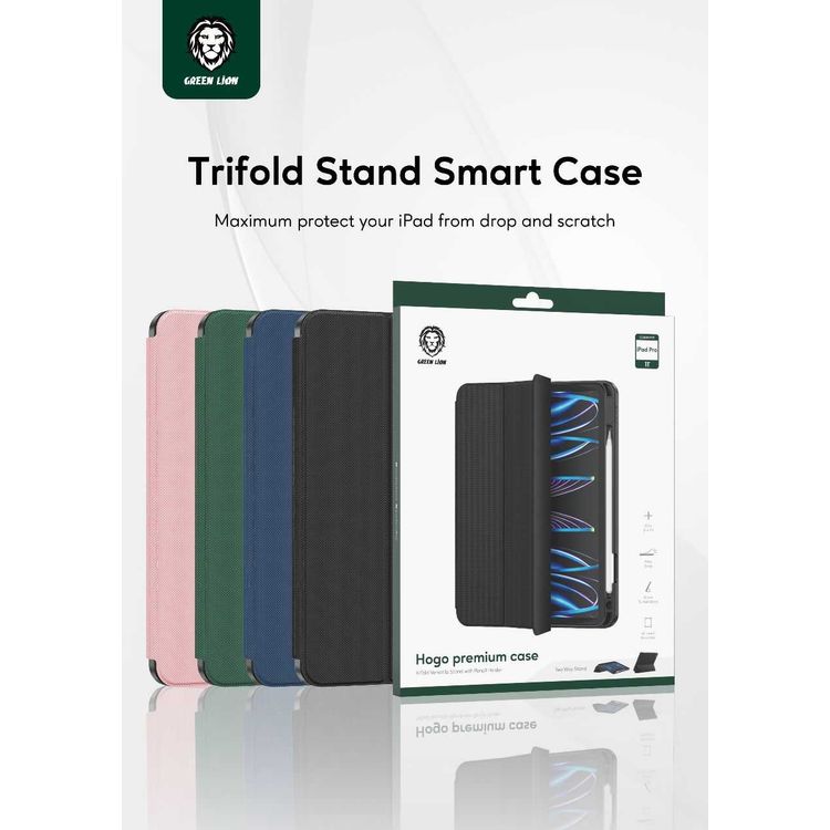 Green Lion Hogo Premium Case with Pencil Holder - iPad 12.9" - Pink