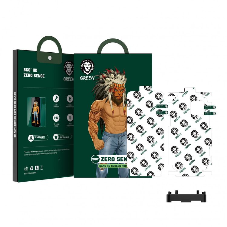 واقي شاشة غرين 360 درجة زيرو سينس نانو إتش دي لهاتف آيفون13 برو (6.1) - شفاف