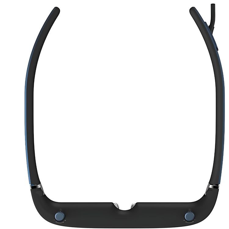 Powerology 2D/3D Ultra AR Movie Glasses with Si-OLED Display, 1920x1080p Resolution, 120" Virtual Display, 1800 nits Brightness, 41° Field of View, 90Hz Refresh Rate, 24 Bit-Color Depth, No Glare, Tailored Clarity - Black