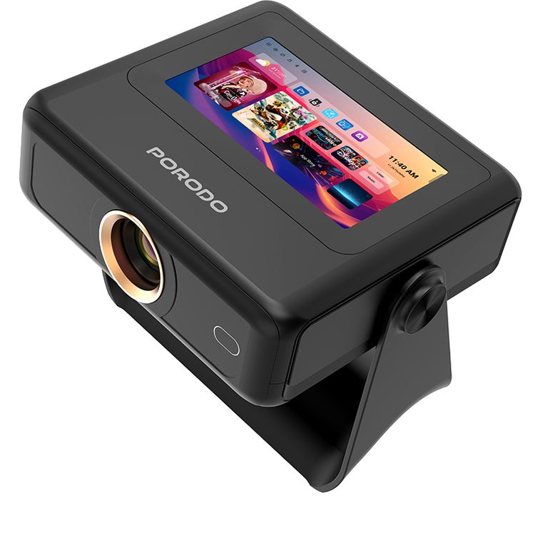 بروجكتور بورودو أوبتيفيس سمارت HD مع جهاز لوحي ذكي، تركيز تلقائي ذكي، تصحيح الانحراف التلقائي، وتجنب العقبات التلقائي.