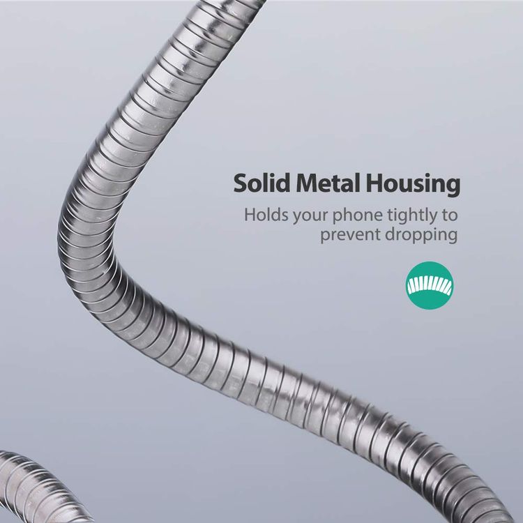 راف باور طقم شحن 3 في 1 بطول 0.6 متر متوافق مع لايتنينغ ، تايب سي و ميكرو يو اس بي رأس موصل من أجل خالي من العيوب ، حامل هاتف قابل للدوران 360 درجة على لوحة القيادة مناسب لأجهزة ايفون و ميكرو يو اس بي و تايب سي