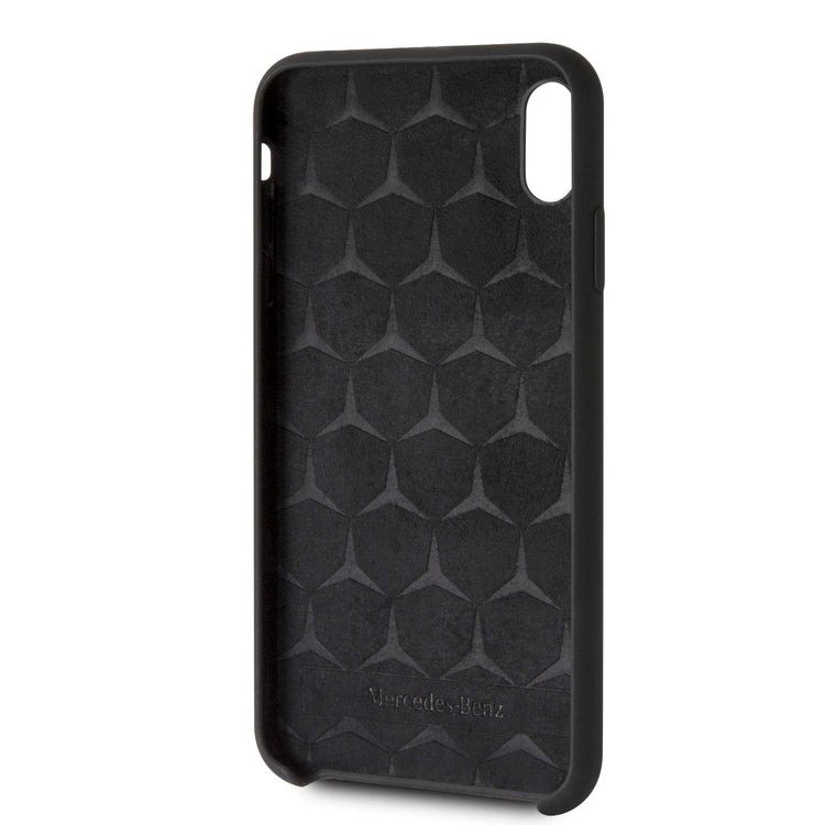 CG MOBILE Mercedes-Benz Silicone Phone Case with Microfiber Lining for iPhone Xs Max Officially Licensed - Black