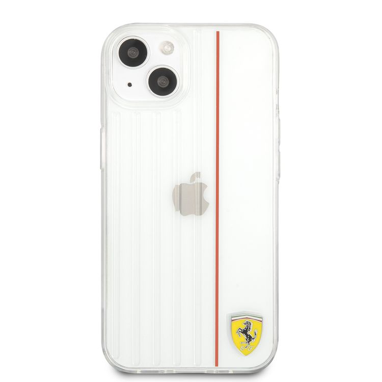 CG MOBILE Ferrari PC/TPU Hard Case with 3D Lines Contrasted Compatible for iPhone 13 Mini (5.4") Anti-Scratch, Easy Access to All Ports