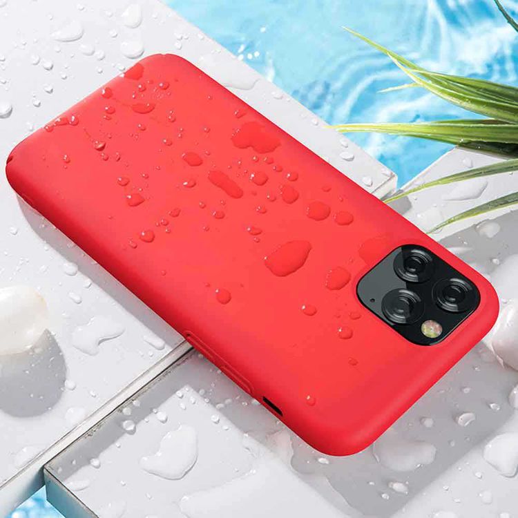 Devia Nature Series Silicone Case Compatible with iPhone 11 Pro Max, Made with Premium Liquid Silicone, Full Protection, Anti-scratch, Shockproof, Stains-Resistant  - Red