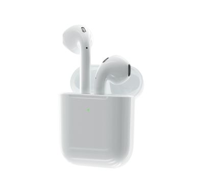 Porodo Soundtec ENC Earbuds II True Wireless with 4 Hours Working Time, Wireless Charging Compatibility, 10m Transmission Distance, Pop-Up Connection - White