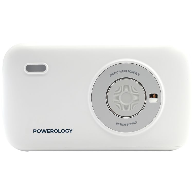 طابعة باورولوجي فيفانت ميني الحرارية مع خرطوشة طباعة فورية، بدقة 300 نقطة في البوصة، سرعة طباعة 40 ثانية لكل ورقة، عرض ورق 5.5 سم، سعة بطارية 800 مللي أمبير، 20 قطعة من الفيلم، حجم الفيلم 2.2×3.4 إنش، طبقة خاصة من الطلاء، حساسية عالية للحرارة - أبيض