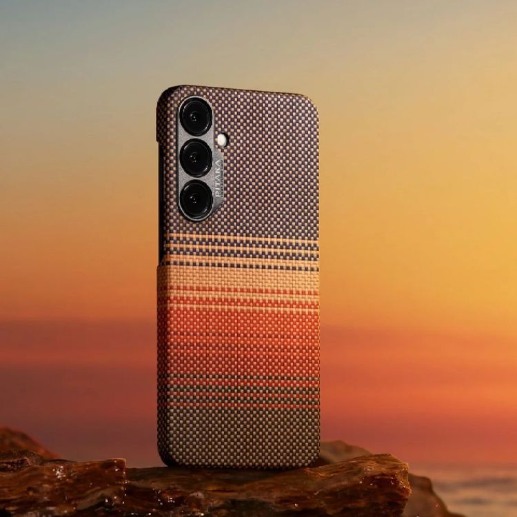 Pitaka MagEZ Case 4 for Samsung Galaxy S24 Series, MagSafe compatible, Made with Aerospace-Grade Aramid Fiber - Sunset