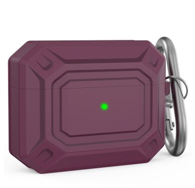 AhaStyle Premium Silicone Rugged Design Case with Anti-Lost Carabiner Compatible for AirPods Pro, Scratch Resistant, Shock Absorption, Drop Protection, & Dustproof Protective Silicone Cover Suitable with Wireless Charging