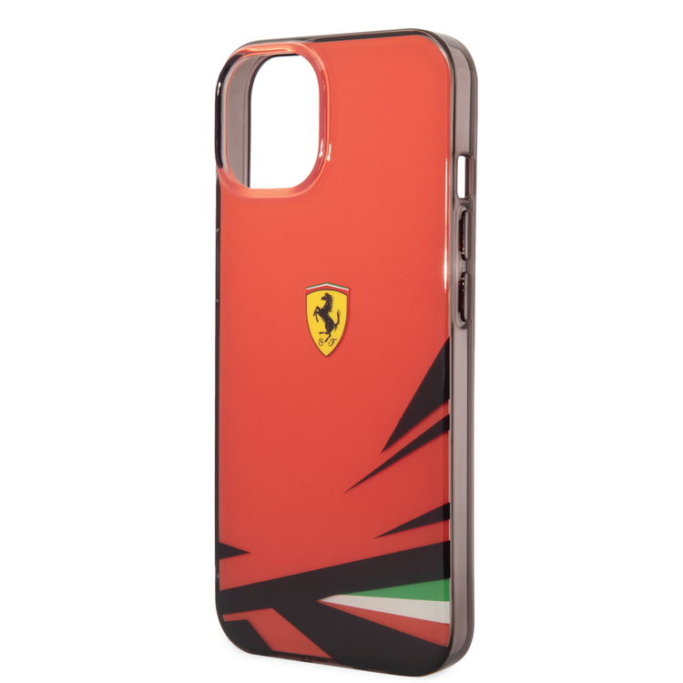 Ferrari PC/TPU Case with Double Layer Print iPhone 14 Compatibility - Red