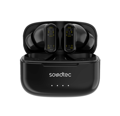 Porodo Soundtec ANC & ENC TWS with Transparent Earbuds, Touch Control, 20 Hours Standby time, 300mAh Case Battery Capacity