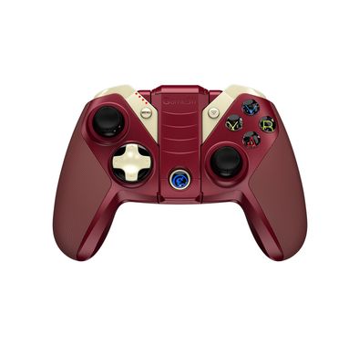 GameSir M2 Wireless Controller with Built-in & Adjustable Bracket, iOS & macOS Compatibility, Up to 8 Hours Working Time, 800mAh Battery, LED Crystal Buttons - Red