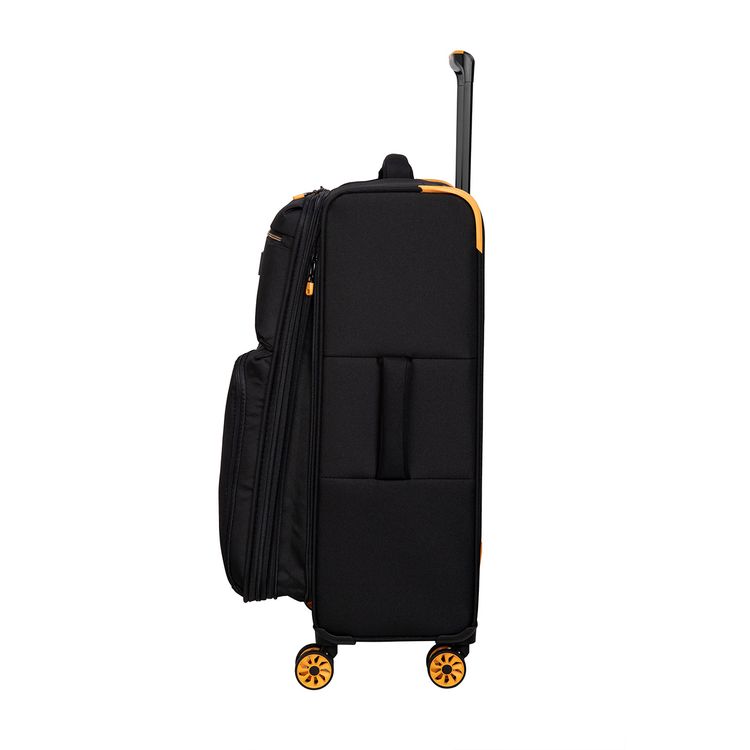 it Luggage Compartment Cabin Trolley, Lightweight Shell, Expandable Base, Spinner Wheels, TSA Lock - Black