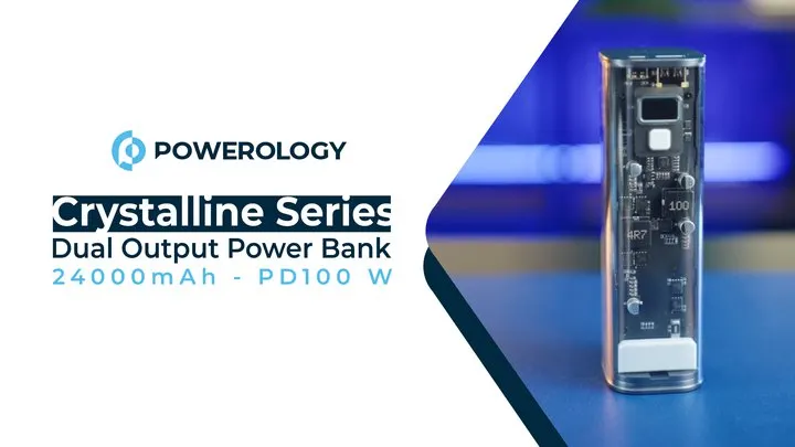 Powerology 24000mAh Crystalline Series PD100 W Dual Output Power Bank