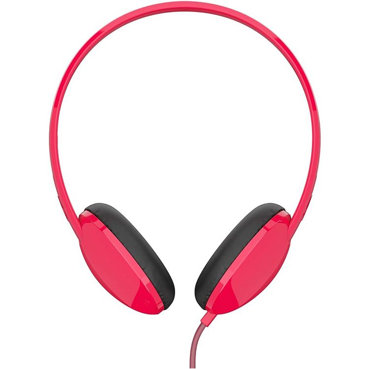 Skullcandy Stim Wired On-Ear Headphones with Built-in Microphone and Remote, Supreme Sound Balanced Audio, Lightweight Design, Passive Noise Isolation - Red