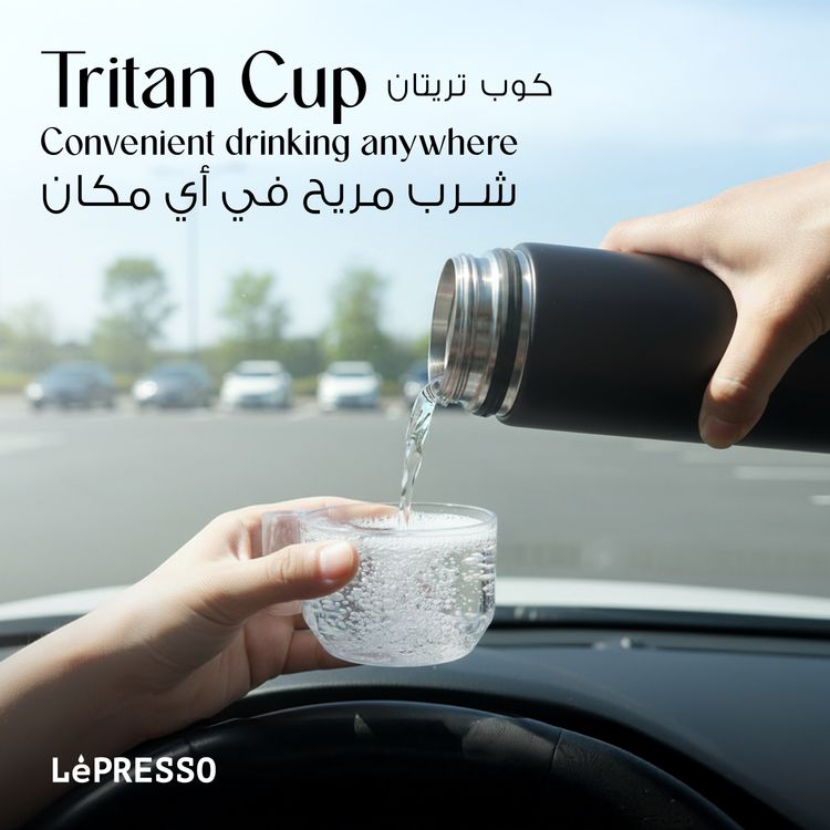 LePresso Sparkling Water Bottle with Double-Wall Vacuum, 750mL Bottle Capacity, 500mL Sparkling Water Capacity, Ceramic-Lined Interior, Durable & Easy-to-Clean - Black