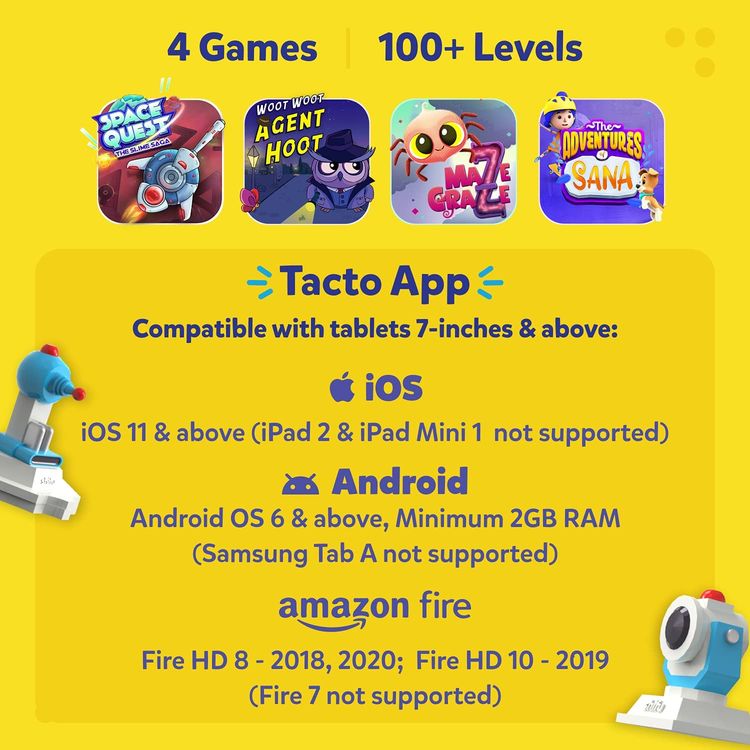 Tacto Laser by PlayShifu (app Based) - Interactive Board Games, STEM Toy for Boys & Girls Ages 5-10
