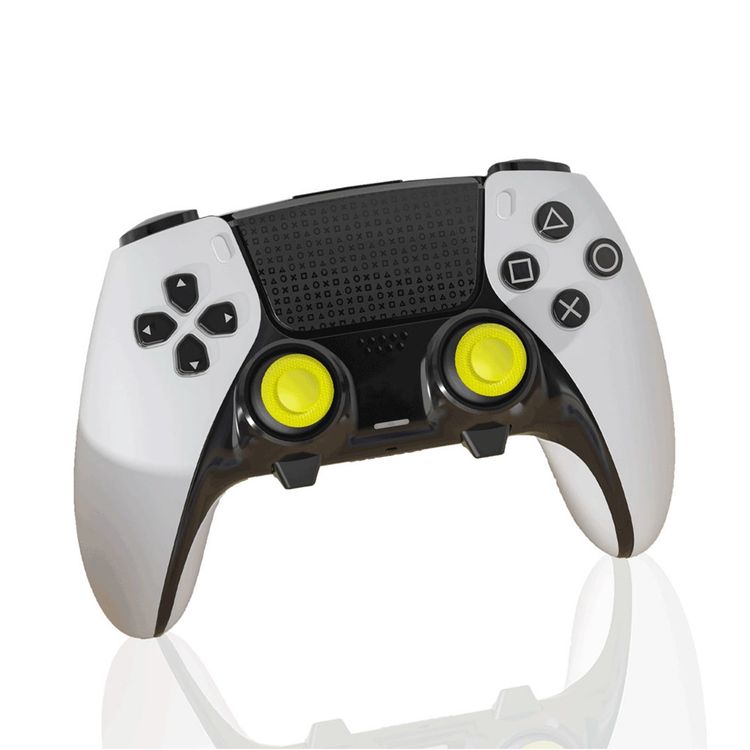 Porodo Gaming PS5 Edge Controller Stick Caps with Multiple Heights and Styles, Ergonomic Fit for Extended Gaming Sessions, Improves Accuracy and Comfort During Gameplay, Precision Cut, Easy to Attach and Remove - Yellow