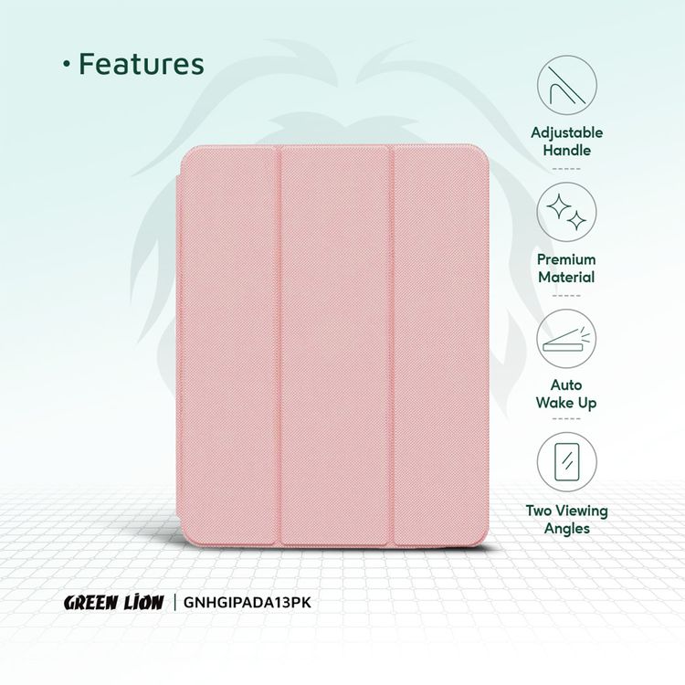 حقيبة Green Lion Hogo Premium مع حامل أقلام - القرنفل - آيباد إير 13 بوصة