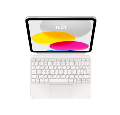 Apple Magic Keyboard Folio for iPad (10th Generation) with English Language, Front & Back Protection, 14-Key Function Row, Portable & Thin Design, Multi-Touch Gestures, Scissor Mechanism, Adjustable to Multiple Viewing Angles - White