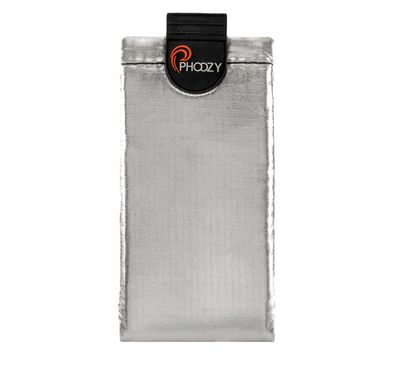 Phoozy XP3 Series Thermal Mobile Phone Case Capsule with Internal Stash Pocket, Insulated Ultra-Slim Weatherproof Pouch, Floating Case Bag, Multi Attachment Strap Silver-Medium