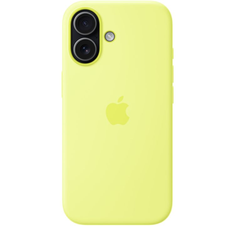 Apple iPhone 17 Silicone Case with MagSafe, Anti-Scratch, Drop Protection, Soft Microfiber Lining, Built-in Powerful Magnets - Neon Yellow