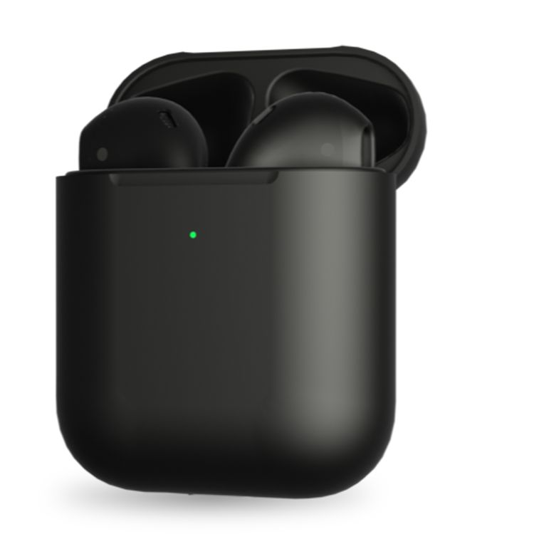 Porodo Soundtec Wireless Earbuds with Touch Control, Optical Sensors, Auto-pairing, Excellent Tone Quality, Siri Access, Wireless Charging Support, Bluetooth Version 5 - Black
