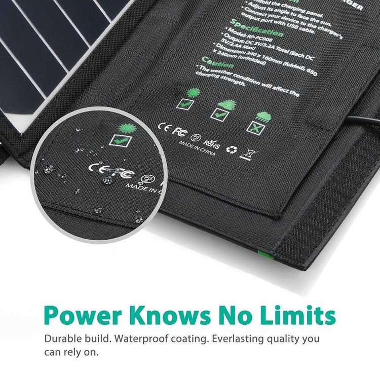RAVPower 16W Dual USB Solar Charger