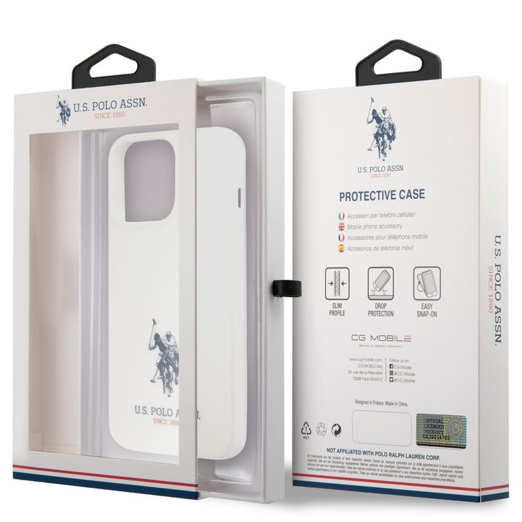 CG MOBILE U.S. Polo Assn. Full TPU Mini Horses Logo USPA Compatible for iPhone 13 Pro Max (6.7") Drop Resistant, Easy Access to All Ports, Anti-Scratch