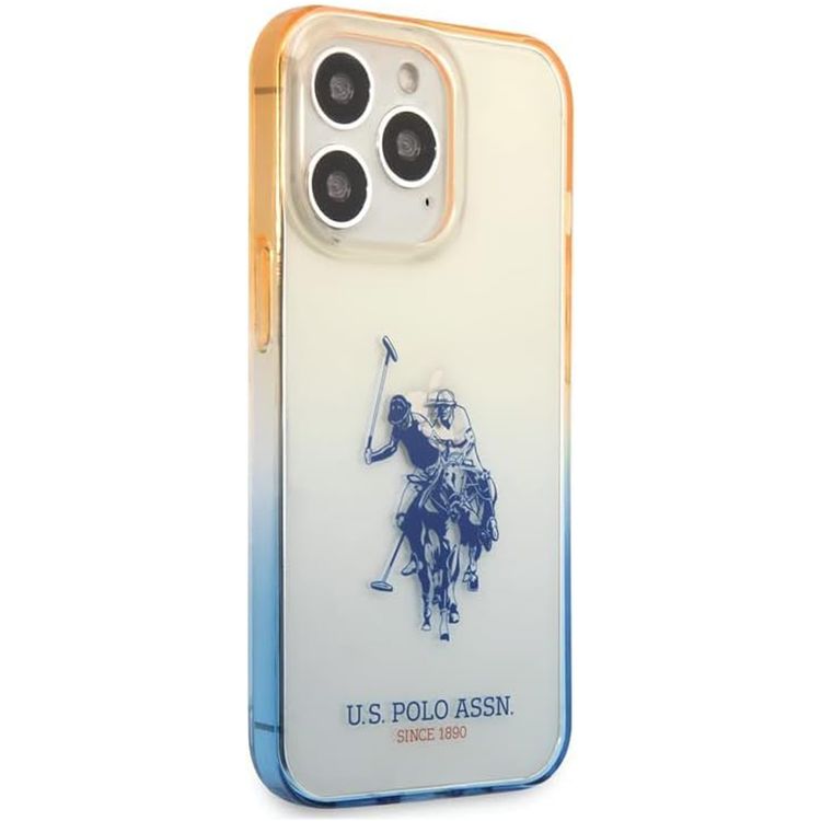 USPA PC/TPU Case with Dyed Bumper & Horse Logo iPhone 14 Pro Compatibility - Orange