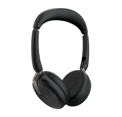 Jabra Evolve2 65 Flex Headset with Foldable and Futuristic Flat Design, Crystal Clear Conversations, Noise Cancellation, All day Comfort - Black