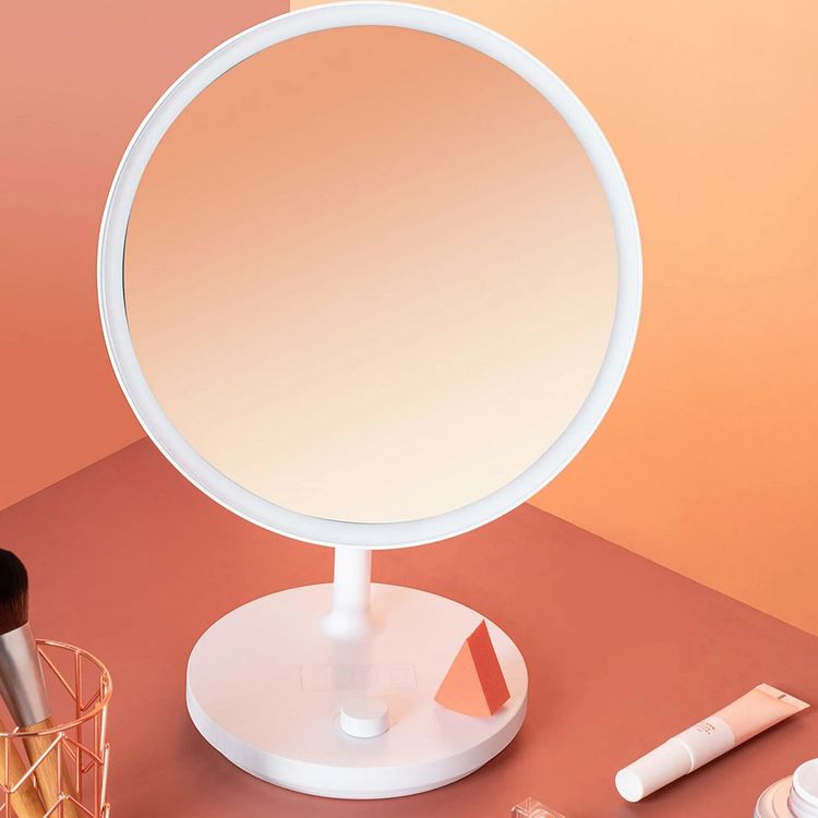 Jordan & Judy LED Makeup Mirror (NV535) with 4200mAh Battery capacity, ABS plastic Body material, 9 Inch High-Resolution Large Mirror - White