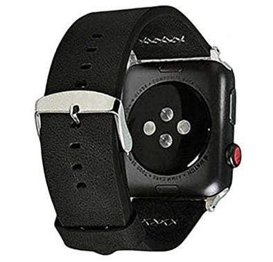Coteetci WH5263 Leather WAtchband for iWatch 44mm-Black