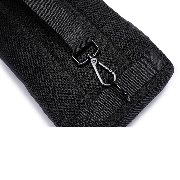 Porodo Gaming Cross Body Bag with Water-Resistant Material, Adjustable Shoulder Strap, Secure Device Storage, Padded Back Panel, Type-C Charging Port - Black 