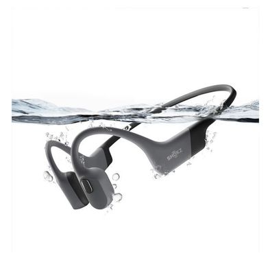 Shokz Openswim Pro Headphones with Dual Noise Reduction Technology, Crystal Clear Calling, Silicone Rubber Carrying Case, 9 Hours Battery Life - Gray