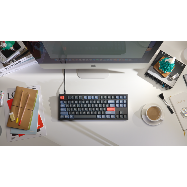 Keychron Q3 QMK Custom HotSwappable Gateron G-PRO Brown Switch Mechanical  Keyboard Full Assembled RGB with Knob - Carbon Black