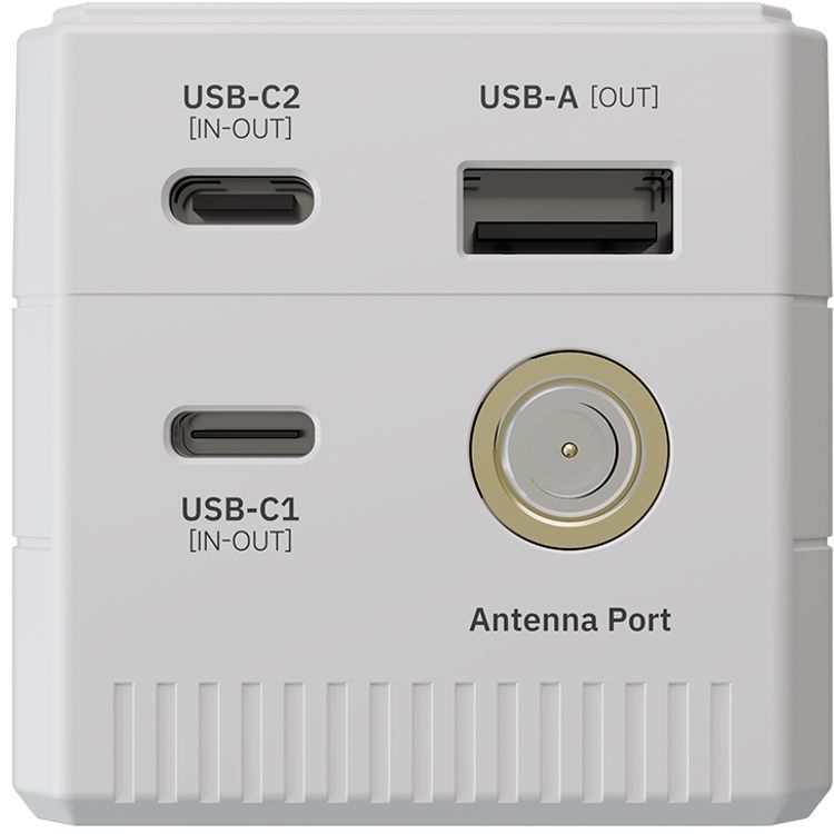 Levelo Revolt 20000mAh Walkie Talkie Power Bank with 1.5km Communication Distance, Laptop Charger, LED Detachable Antenna, PD 100W Total Output, Safety Protection, Type-C In/Out, LED Display, Voice Recorder - White