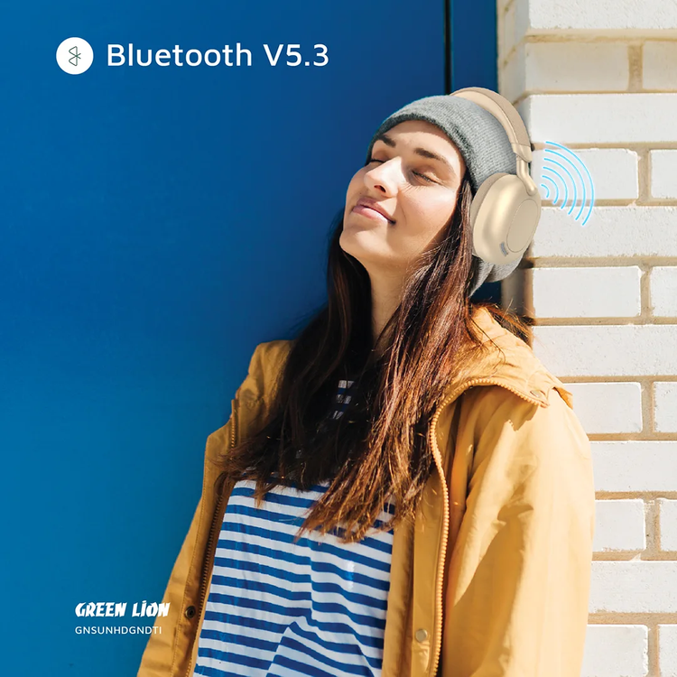 سماعات الرأس اللاسلكية جرين ليون صنستون مع 36 ساعة من التشغيل، بلوتوث V5.3، بمدى مسافة أقصى 10 أمتار، وسعة بطارية 300 مللي أمبير في الساعة - ديزرت تيتانيوم