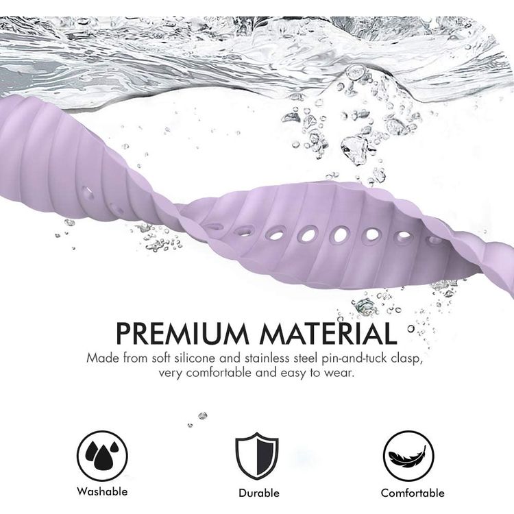 AhaStyle Rugged Design Premium Silicone Watch Band 40mm, Comfortable and Durable to Wear, Adjustable Strap, Silicone Wrist Band Strap Compatible for Apple Watch Series 5/4/3/2/1